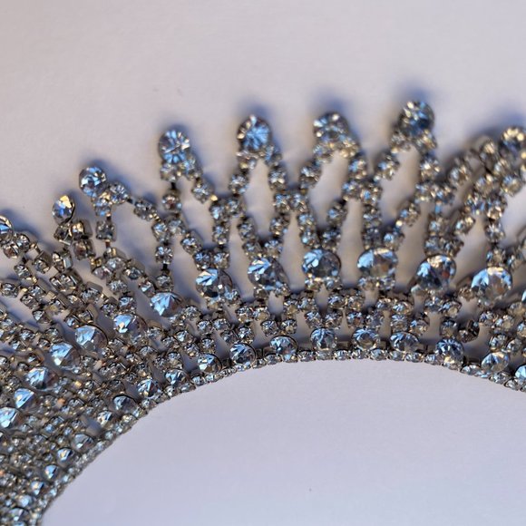 Carolee Silver Encrusted Diamond Stone Necklace - Picture 4 of 5